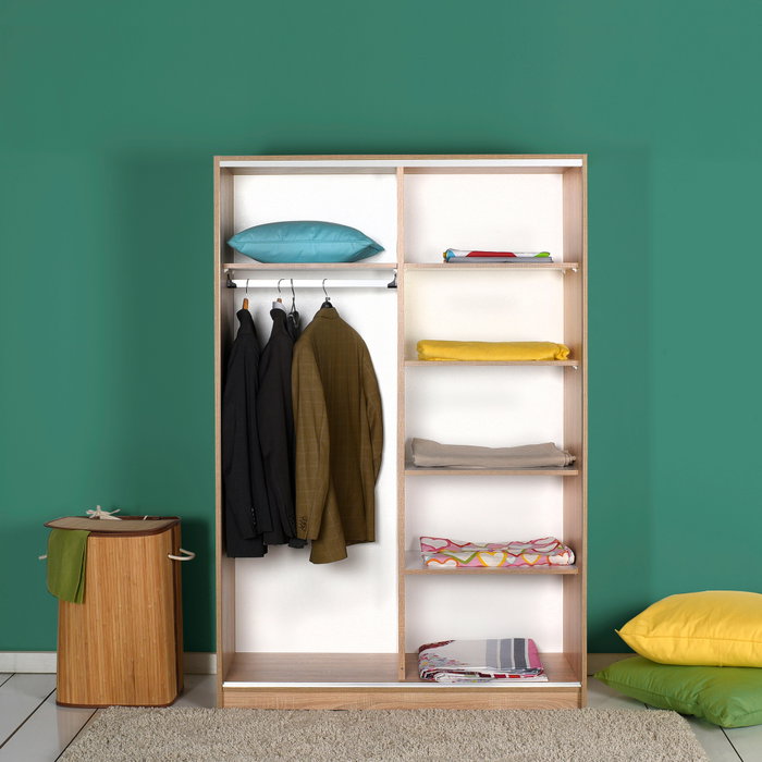 Hanah Home Armario Sonomo con Puerta Corredera de Espejo